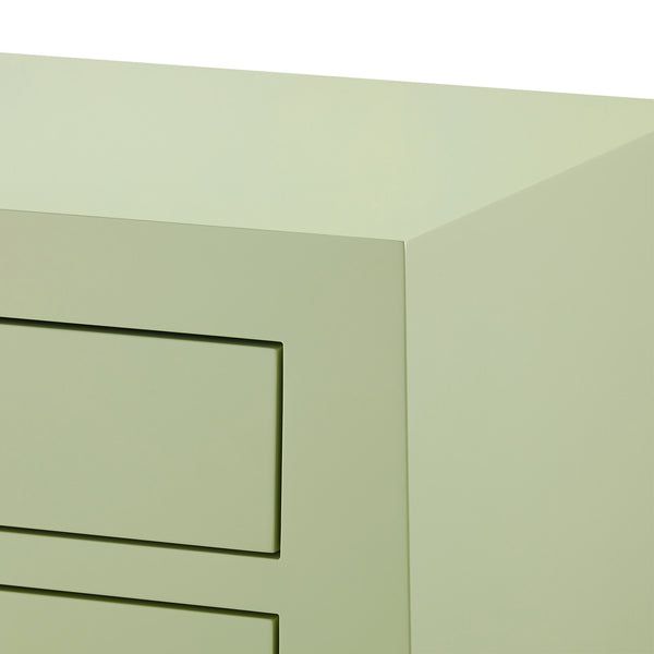 Jacqui 3-Drawer Side Table, Heritage Spring Green-Blue Hand Home