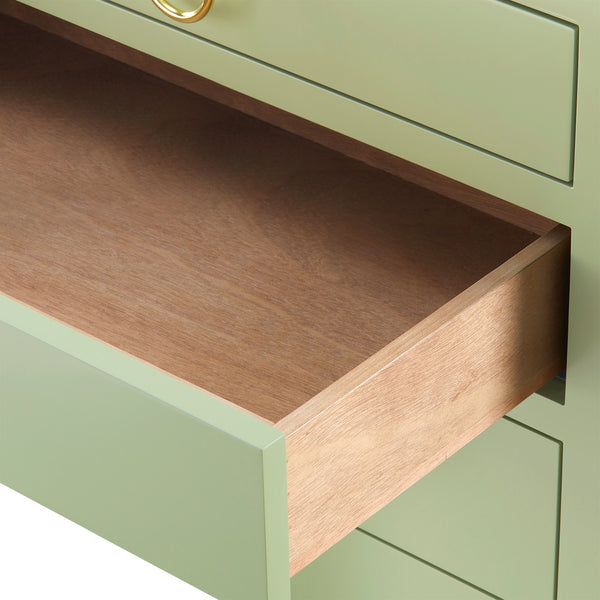 Jacqui 3-Drawer Side Table, Heritage Spring Green-Blue Hand Home