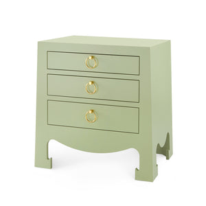 Jacqui 3-Drawer Side Table, Heritage Spring Green-Blue Hand Home