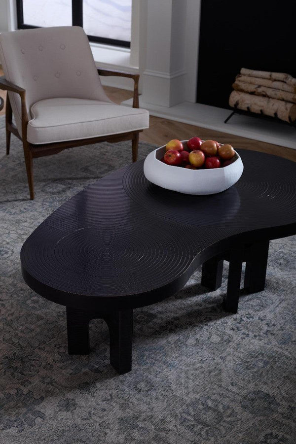 Jacob Coffee Table, Dark Bronze-Blue Hand Home