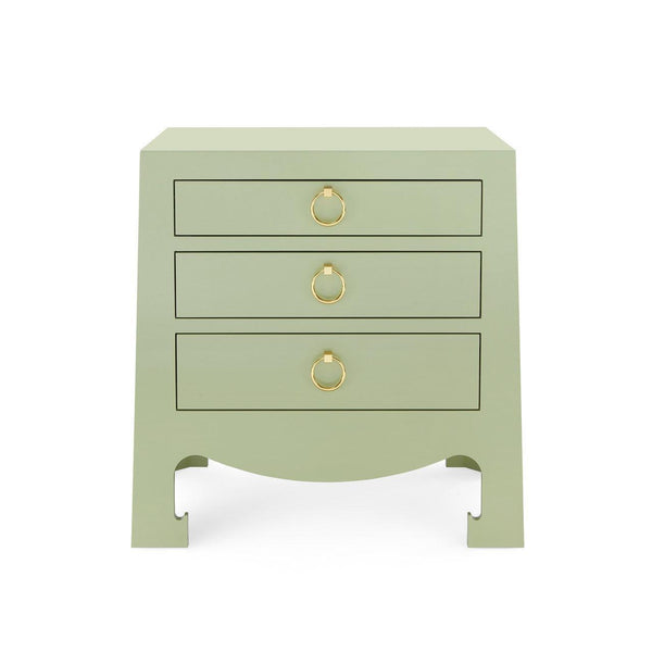 Jacqui 3-Drawer Side Table, Heritage Spring Green-Blue Hand Home