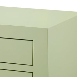 Jacqui 3-Drawer Side Table, Heritage Spring Green-Blue Hand Home