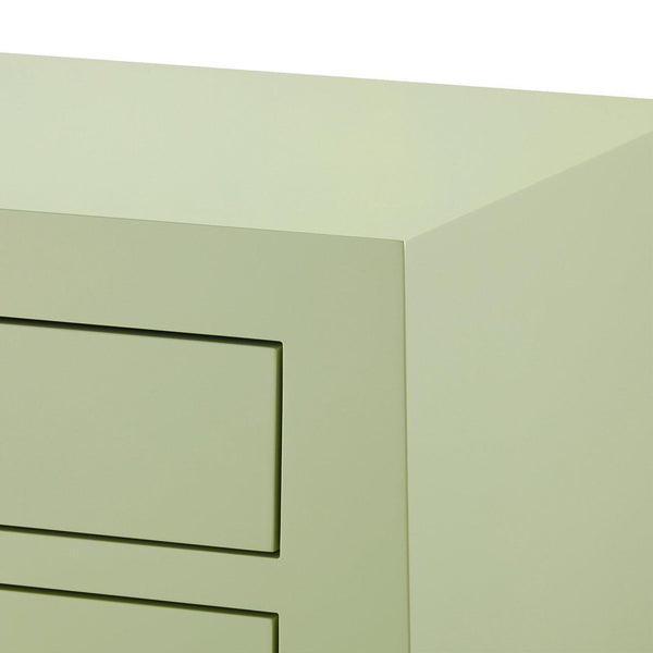 Jacqui 3-Drawer Side Table, Heritage Spring Green-Blue Hand Home