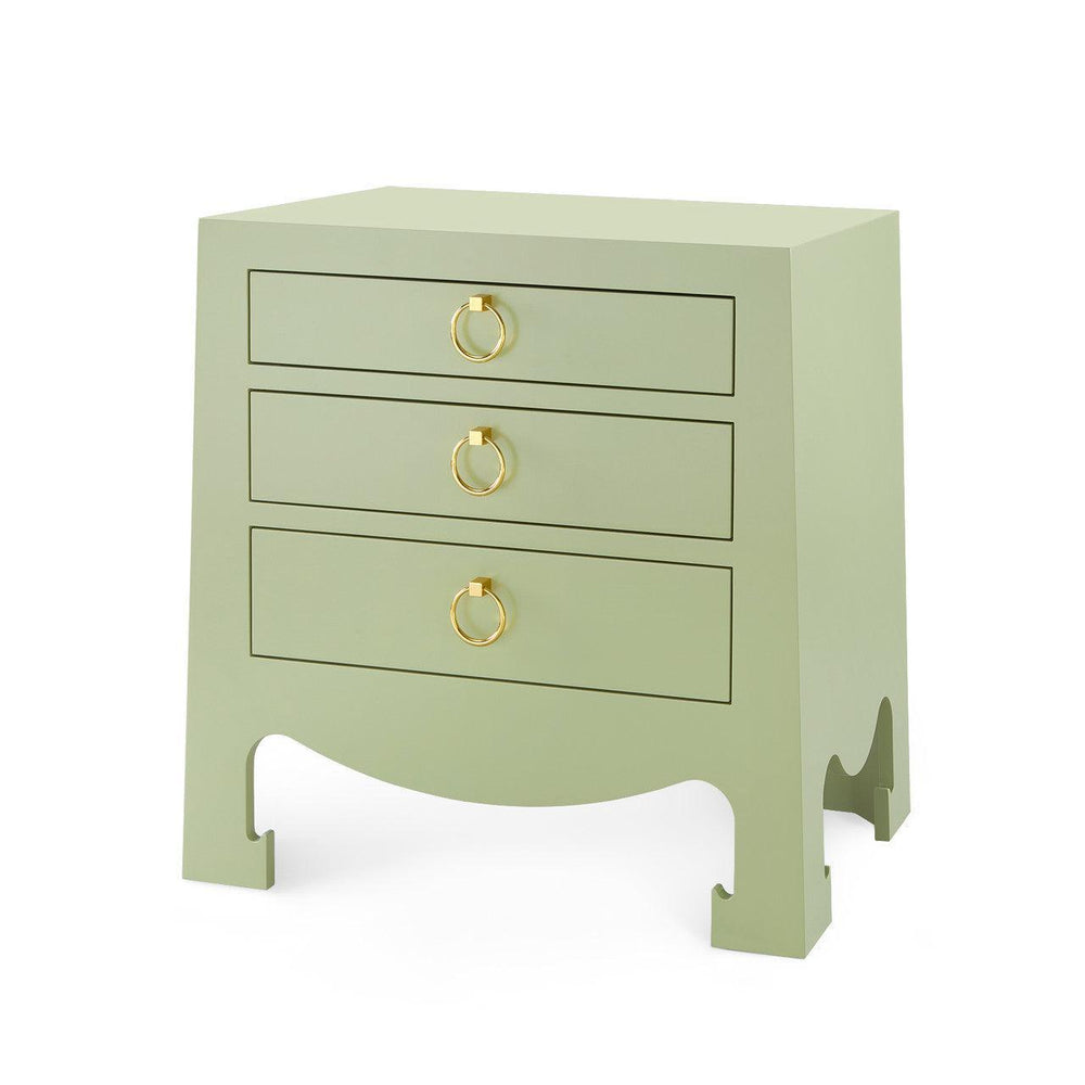 Jacqui 3-Drawer Side Table, Heritage Spring Green-Blue Hand Home