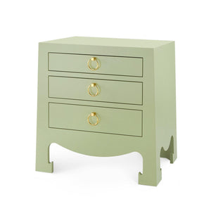 Jacqui 3-Drawer Side Table, Heritage Spring Green-Blue Hand Home