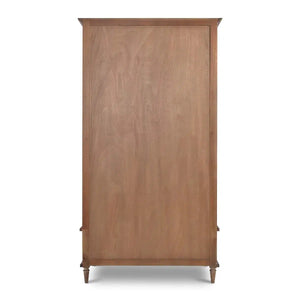 Jamison Wardrobe w/ Rattan Door-Blue Hand Home