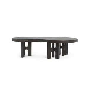 Jacob Coffee Table, Dark Bronze-Blue Hand Home