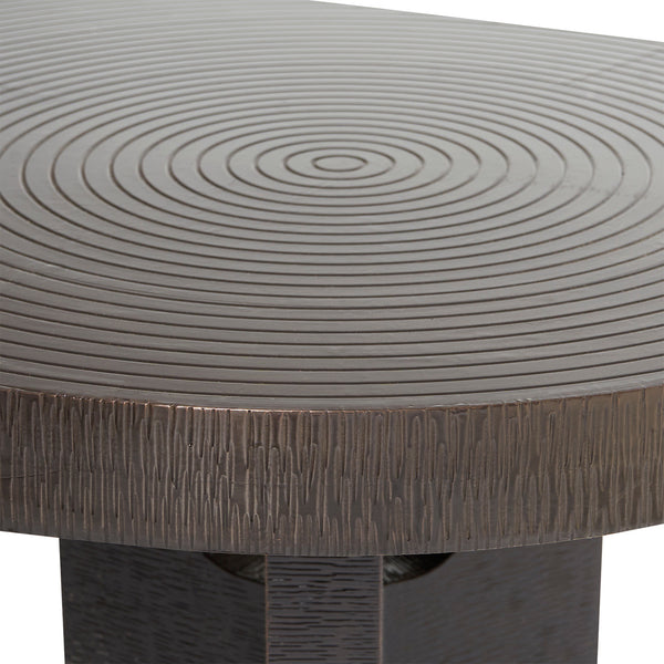 Jacob Coffee Table, Dark Bronze-Blue Hand Home