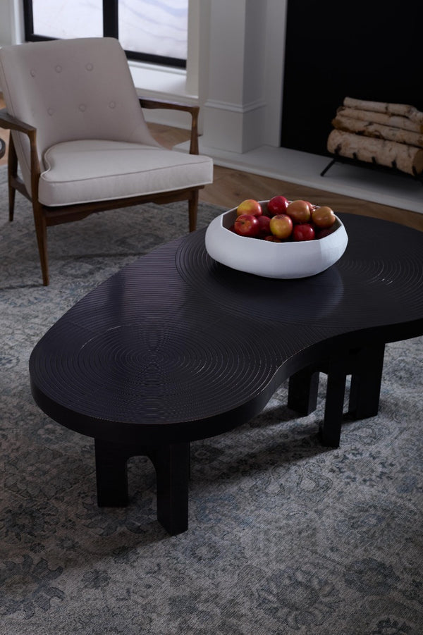 Jacob Coffee Table, Dark Bronze-Blue Hand Home