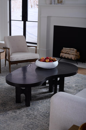 Jacob Coffee Table, Dark Bronze-Blue Hand Home