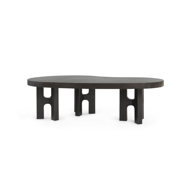 Jacob Coffee Table, Dark Bronze-Blue Hand Home