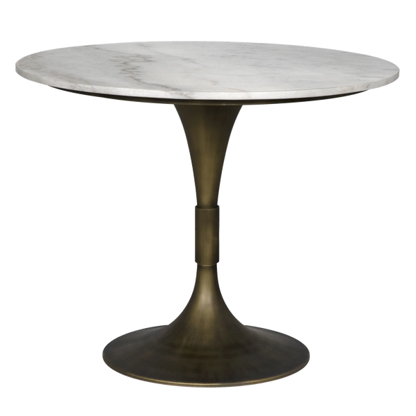 Jman Table 36", Aged Brass Finish-Blue Hand Home