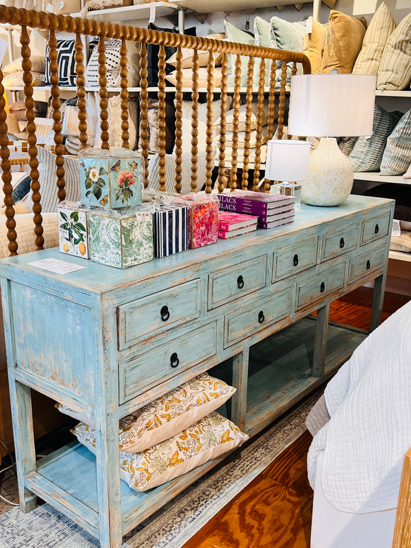 Jorris Nine Drawer Console