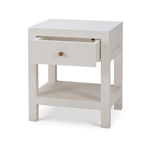 Kagu 1 Drawer Nightstand w/ Raffia-Blue Hand Home