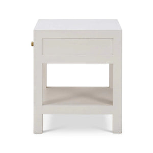 Kagu 1 Drawer Nightstand w/ Raffia-Blue Hand Home