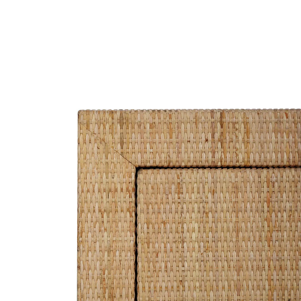 Kagu 1 Drawer Nightstand w/ Rattan-Blue Hand Home