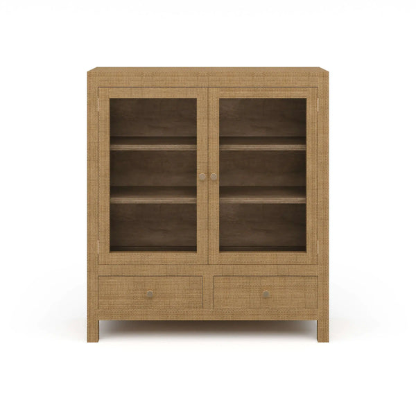 Kagu 2 Doors Sideboard w/ Rattan-Blue Hand Home