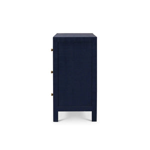 Kagu 3 Drawer Dresser w/ Raffia-Blue Hand Home