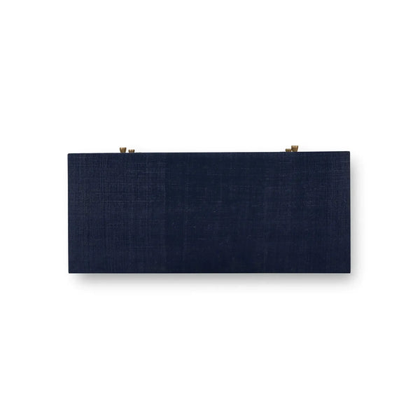 Kagu 3 Drawer Dresser w/ Raffia-Blue Hand Home