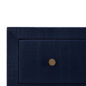 Kagu 3 Drawer Dresser w/ Raffia-Blue Hand Home