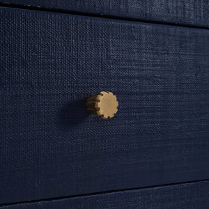 Kagu 3 Drawer Dresser w/ Raffia-Blue Hand Home