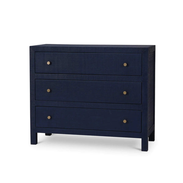 Kagu 3 Drawer Dresser w/ Raffia-Blue Hand Home