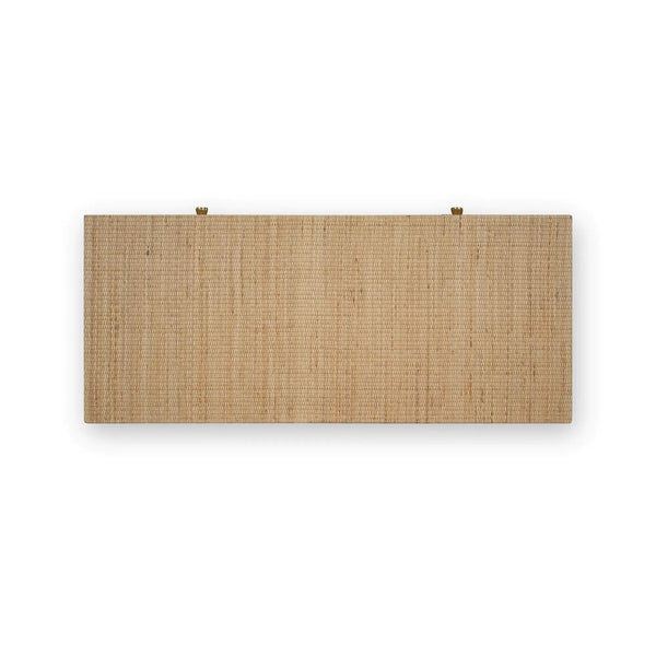 Kagu 3 Drawer Dresser w/ Rattan-Blue Hand Home