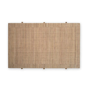 Kagu 6 Drawer Coffee Table w/ Rattan-Blue Hand Home