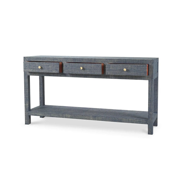 Kagu Console Table w/ Raffia-Blue Hand Home