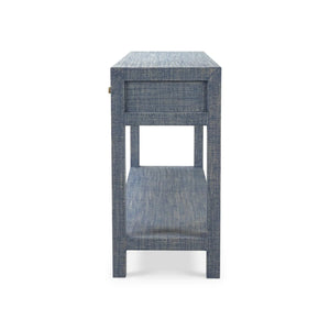 Kagu Console Table w/ Raffia-Blue Hand Home
