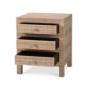 Kagu End Table w/ Rattan-Blue Hand Home