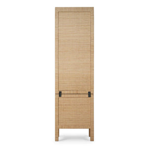 Kagu Tall Cabinet w/ Rattan-Blue Hand Home