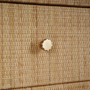 Kagu Tall Cabinet w/ Rattan-Blue Hand Home