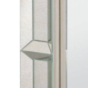 Kennedy Rectangular Clear Mirror with Antique Brass Beveled Border