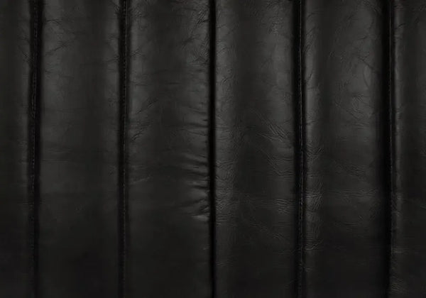 Khann Sofa, Ebony Black Leather-Noir Furniture-Blue Hand Home