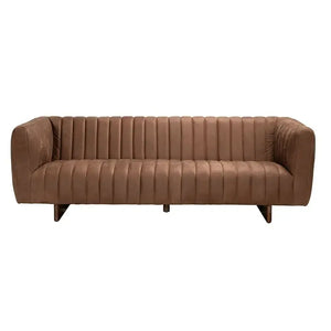 Khann Sofa, Orris Brown Leather-Noir Furniture-Blue Hand Home
