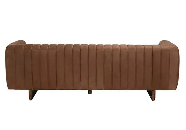 Khann Sofa, Orris Brown Leather-Noir Furniture-Blue Hand Home