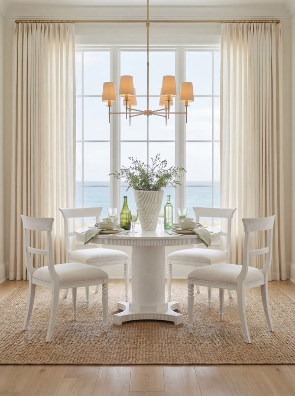 Kinsley 48" Dining Table, Glazed Whisper White
