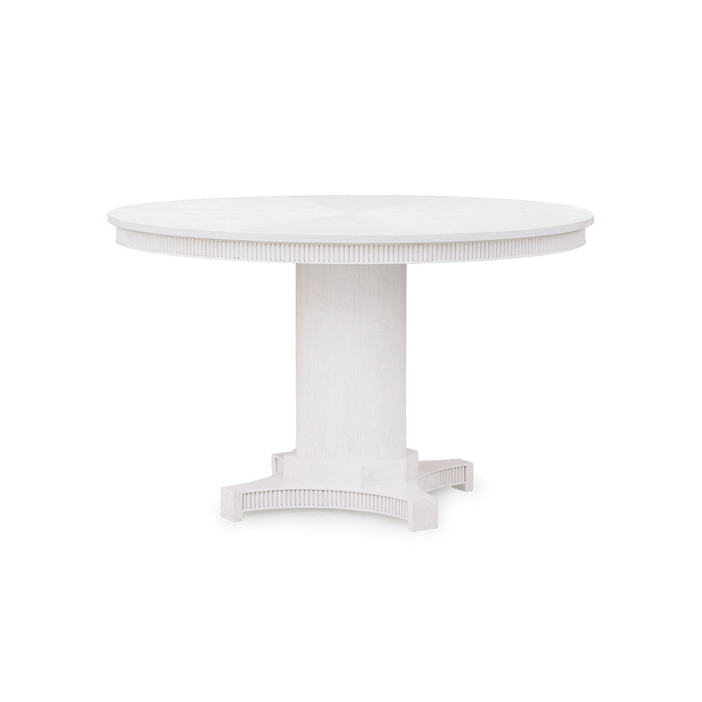 Kinsley 48" Dining Table, Glazed Whisper White-Blue Hand Home