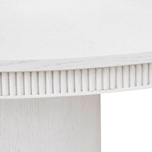Kinsley 48" Dining Table, Glazed Whisper White-Blue Hand Home