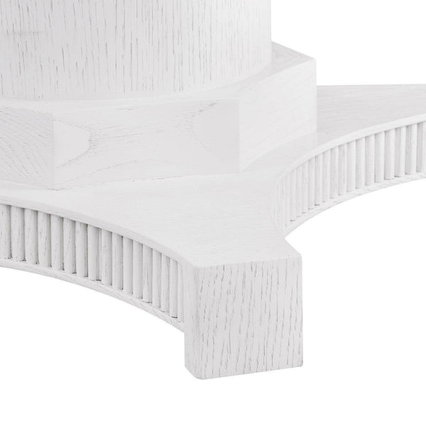 Kinsley 48" Dining Table, Glazed Whisper White-Blue Hand Home