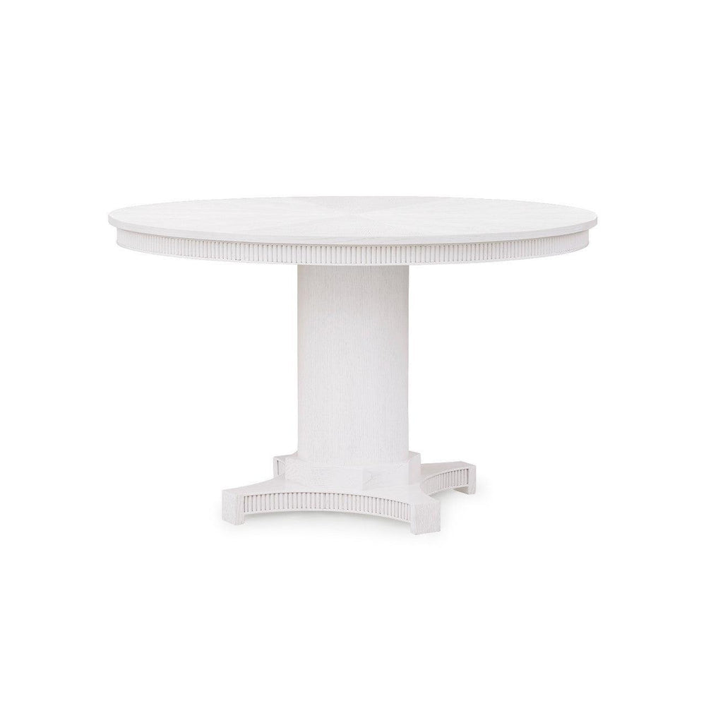 Kinsley 48" Dining Table, Glazed Whisper White-Blue Hand Home