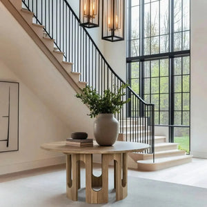 Kirill Table, White Oak-Noir Furniture-Blue Hand Home
