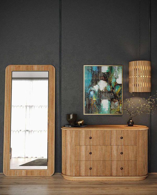 Kraton 3 Drawer Oval Dresser-Blue Hand Home