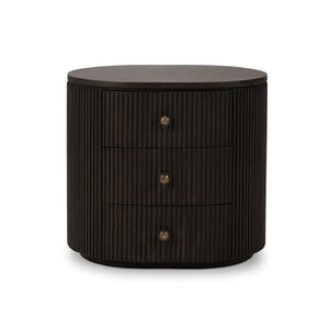 Kraton Oval Bedside Table-Blue Hand Home