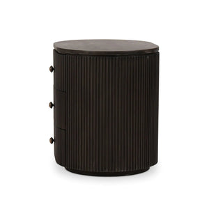 Kraton Oval Bedside Table-Blue Hand Home