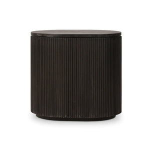 Kraton Oval Bedside Table-Blue Hand Home
