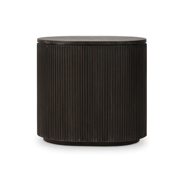 Kraton Oval Bedside Table-Blue Hand Home