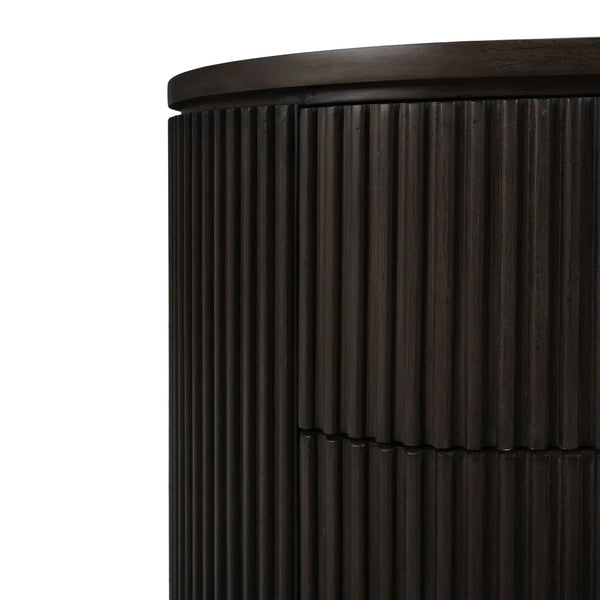 Kraton Oval Bedside Table-Blue Hand Home