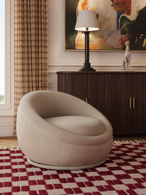 Luna Swivel Chair-Blue Hand Home